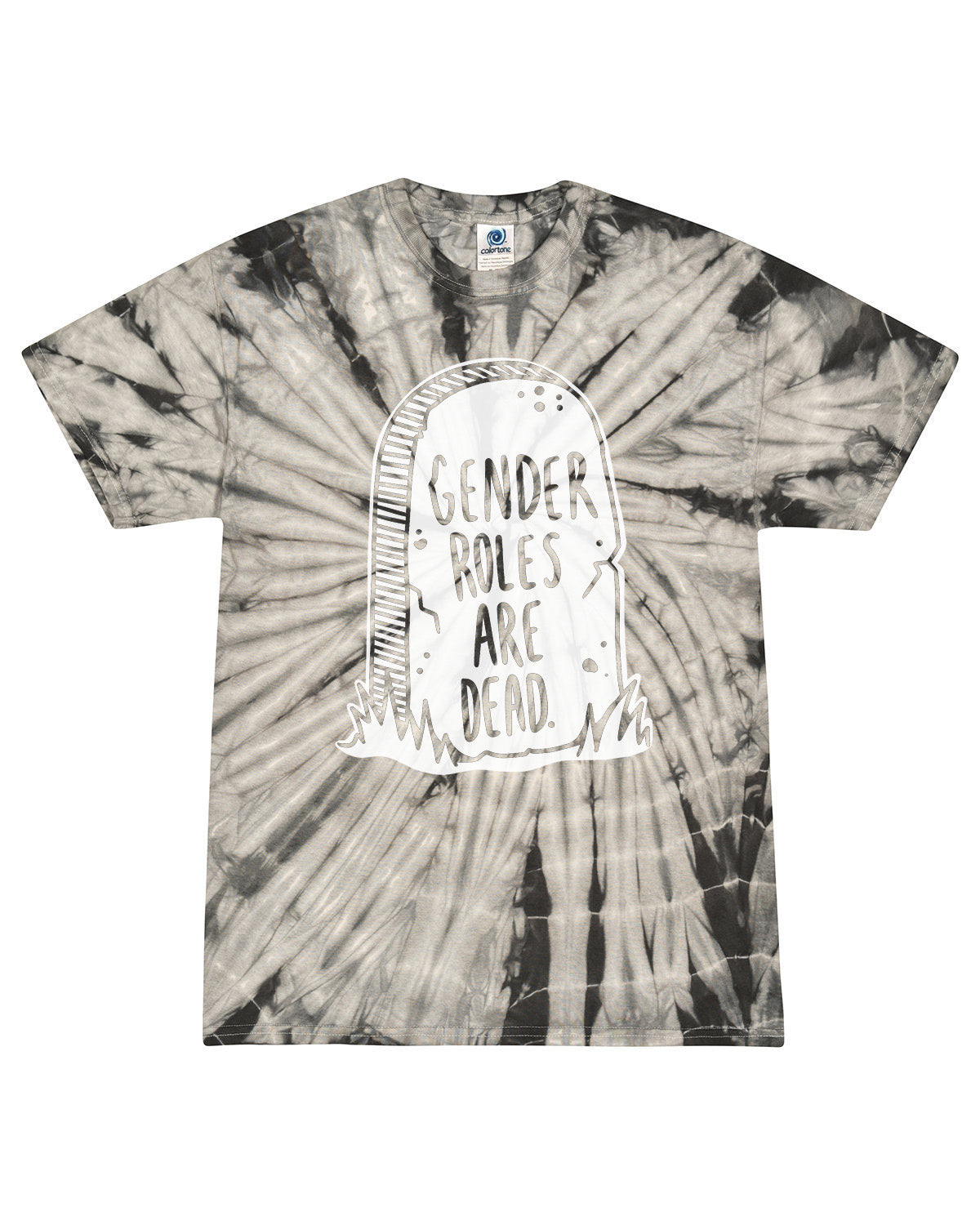 Gender Roles Are Dead Tombstone Tie Dye T-Shirt