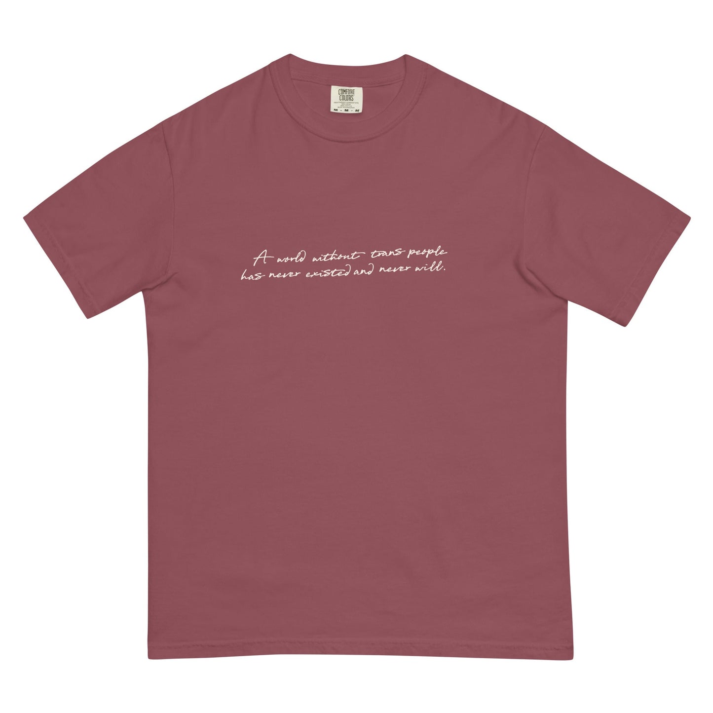 A World Without... Cursive Boxy Tee - FLAVNT