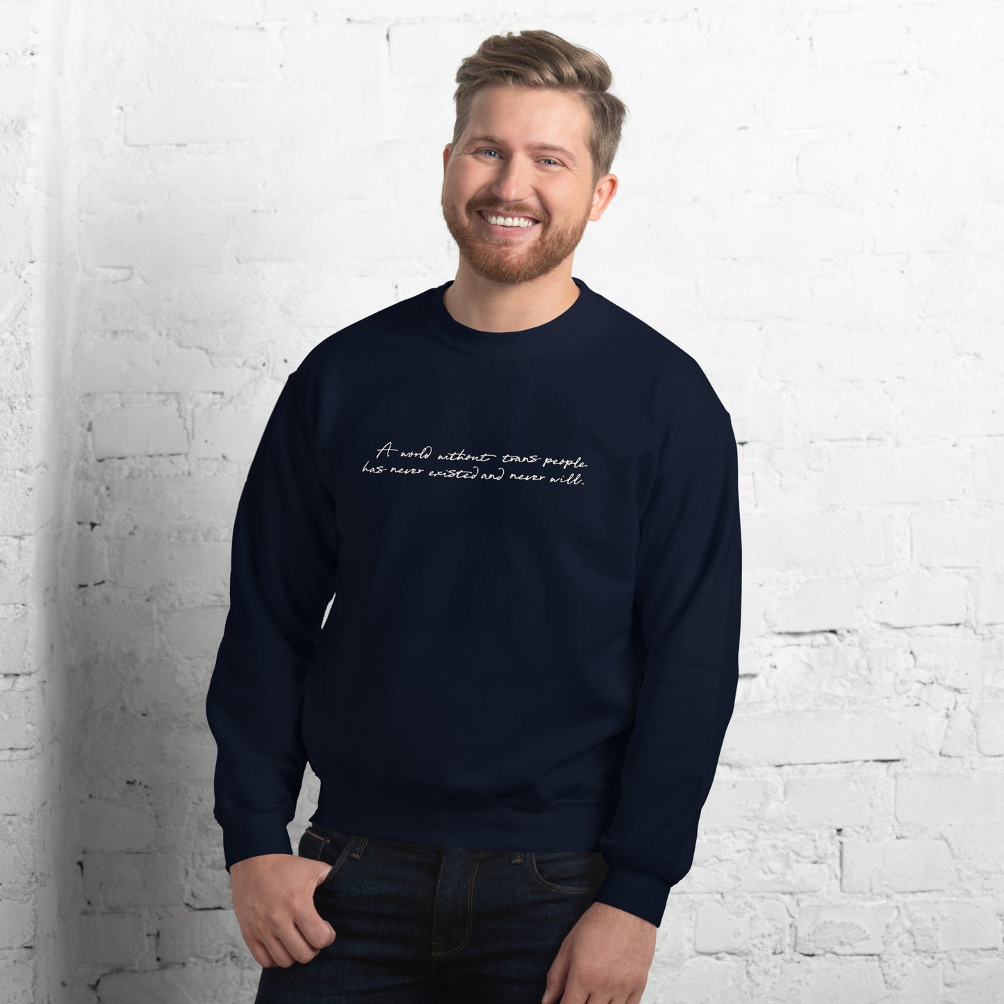 A World Without... Cursive Crewneck - FLAVNT