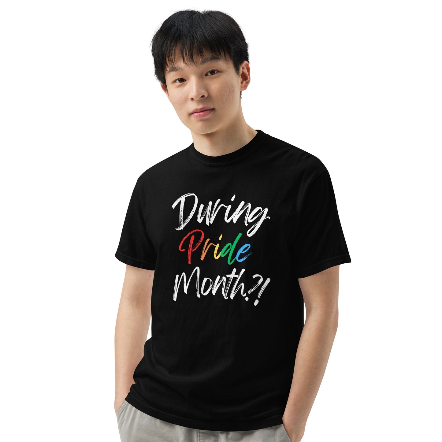 During Pride Month?! Black t-shirt - FLAVNT