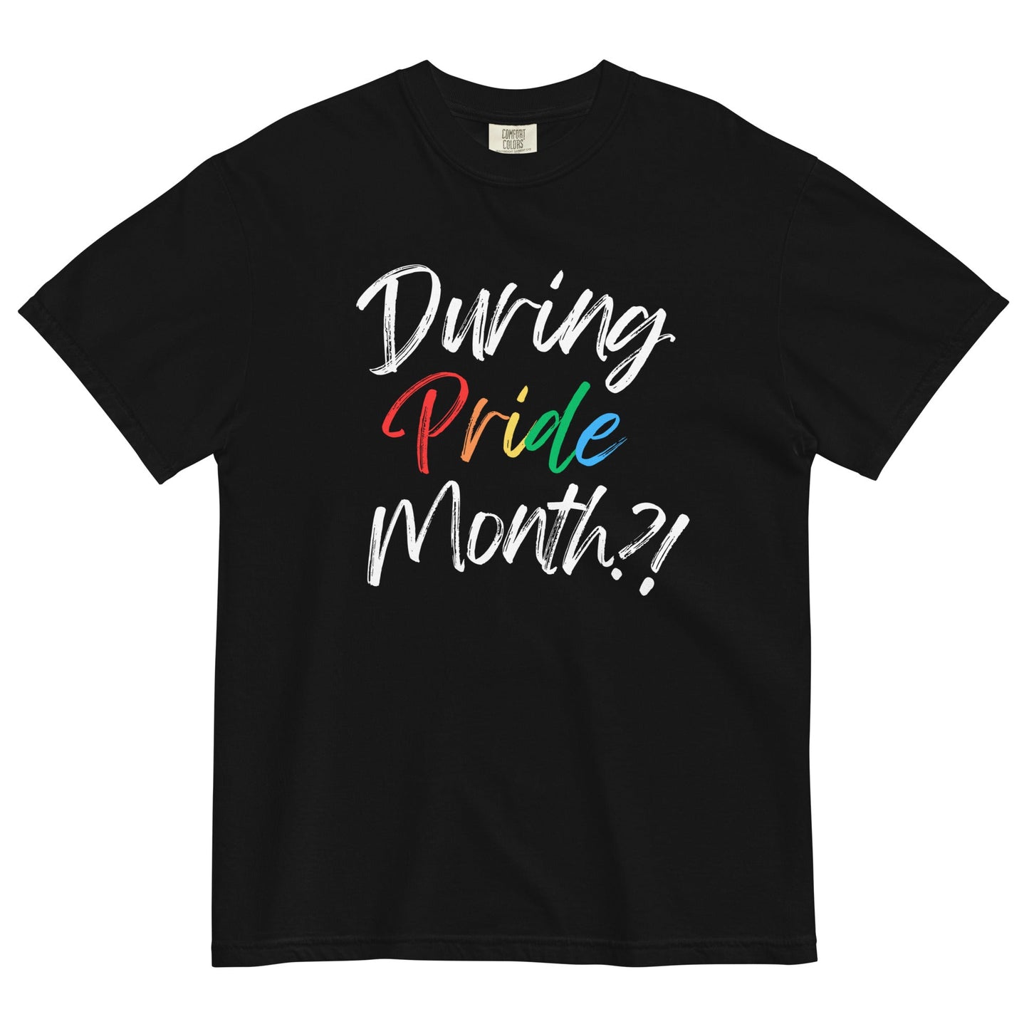 During Pride Month?! Black t-shirt - FLAVNT