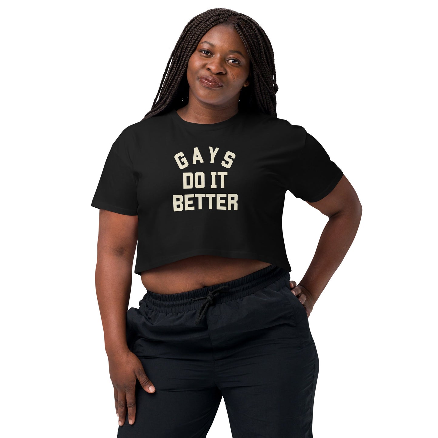 Gays do it better crop top - FLAVNT