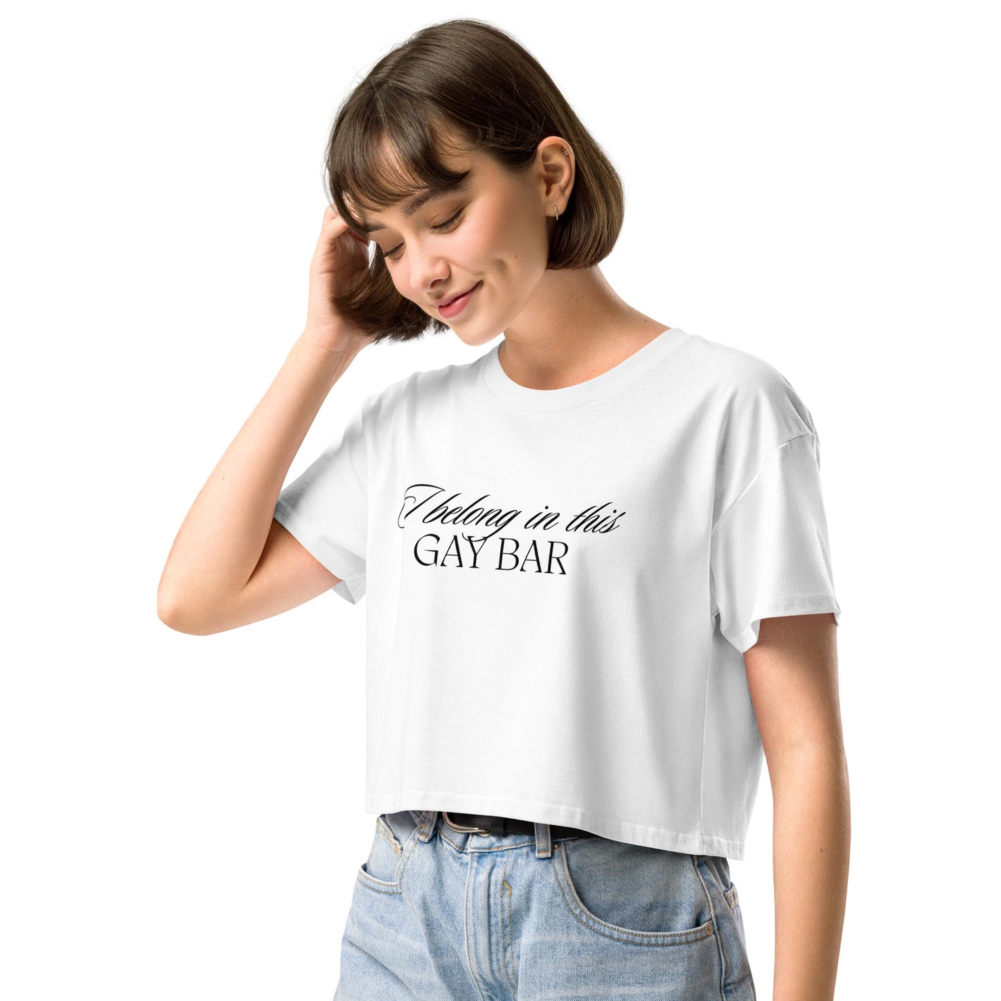 I Belong in This Gay Bar crop top - FLAVNT