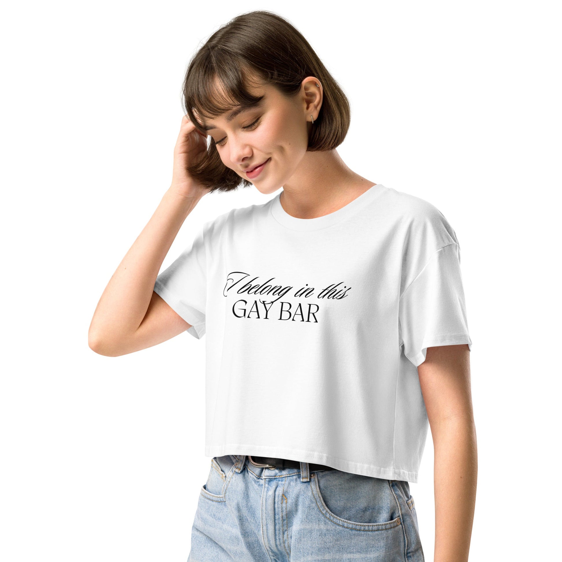 I Belong in This Gay Bar crop top - FLAVNT