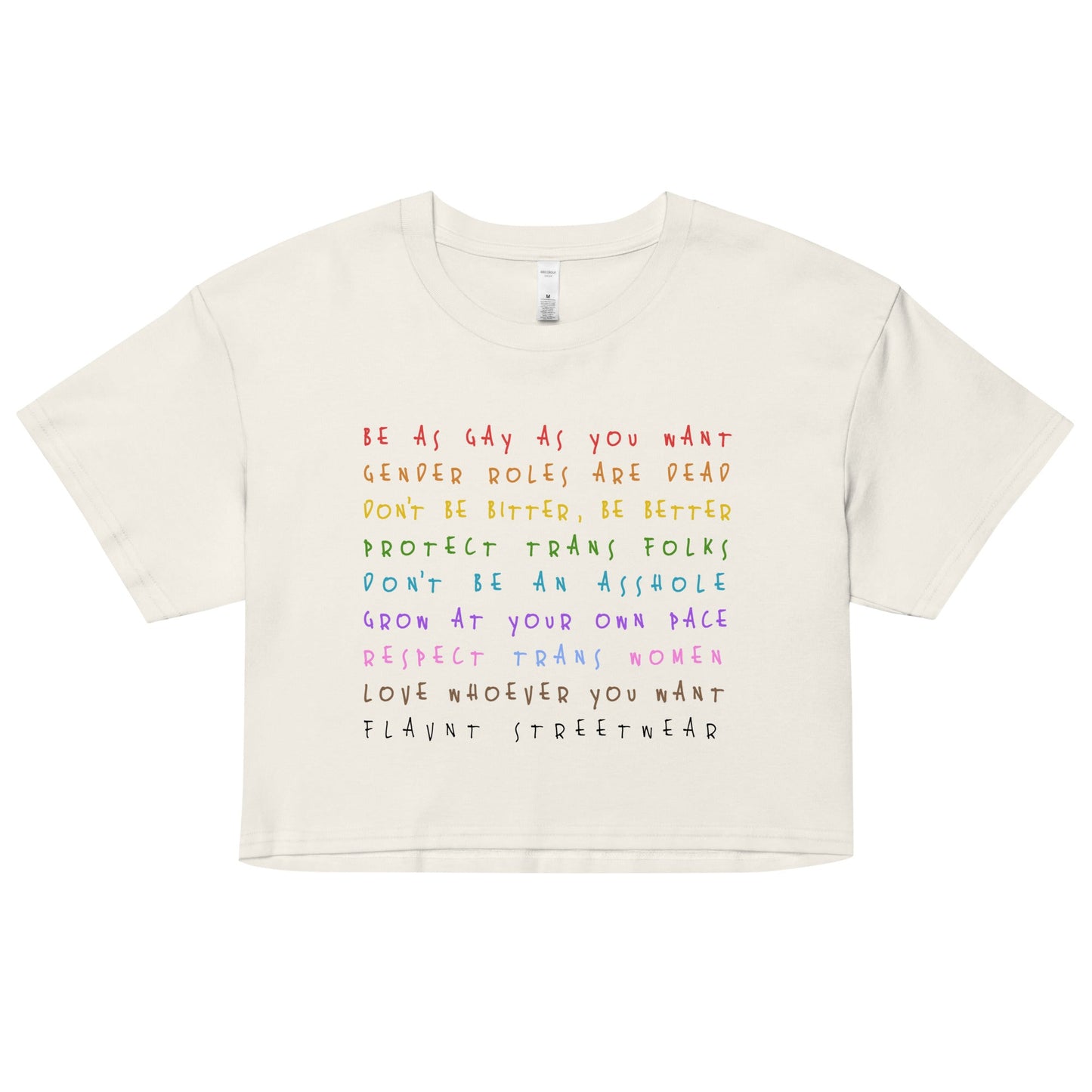 LGBT Mottos crop top - FLAVNT
