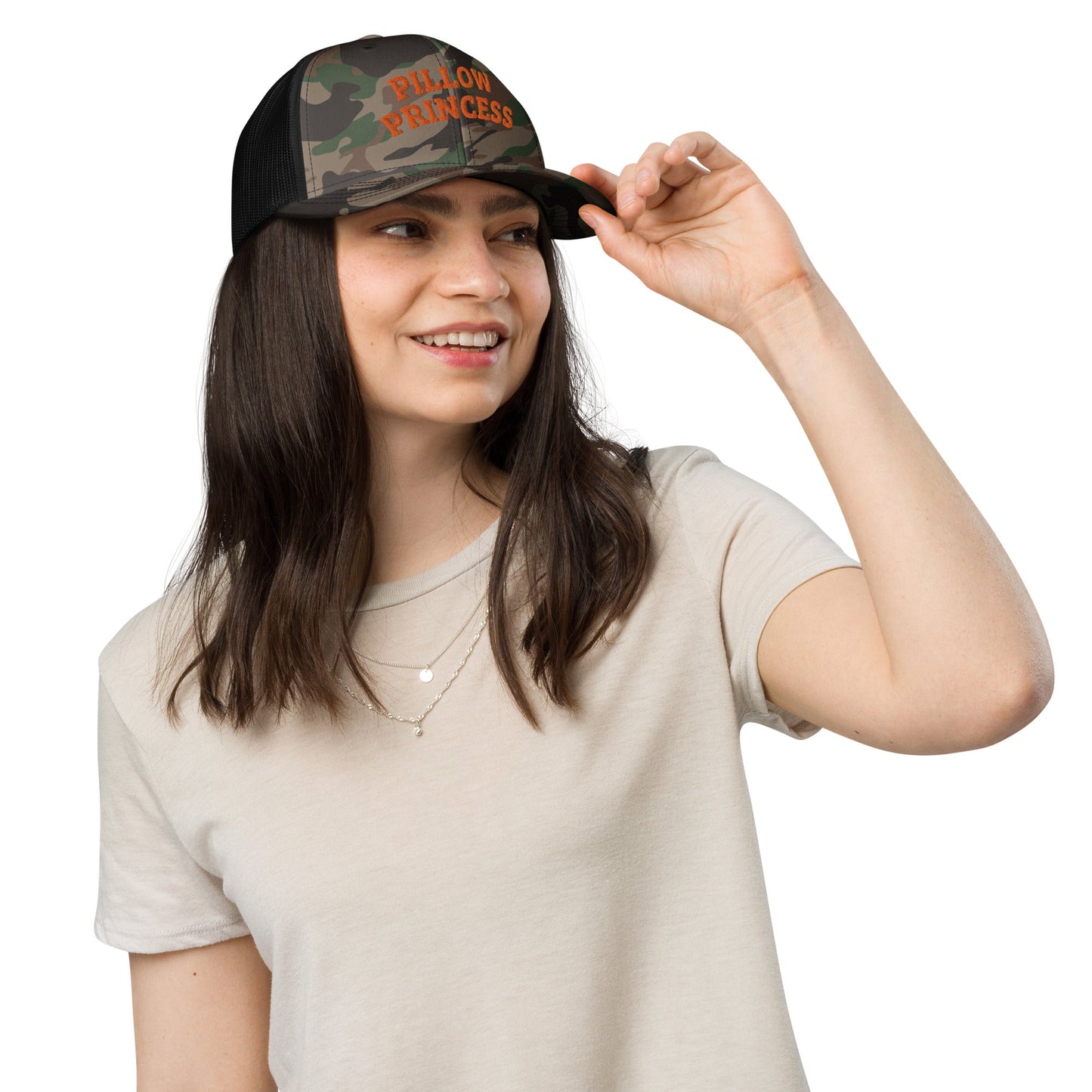 Pillow Princess Camo trucker hat - FLAVNT