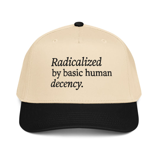 Radicalized by Basic Human Decency 2 - tone 5 panel cap - FLAVNT