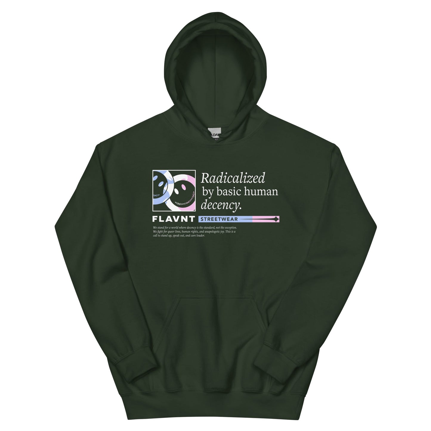 Radicalized by Basic Human Decency Hoodie - FLAVNT