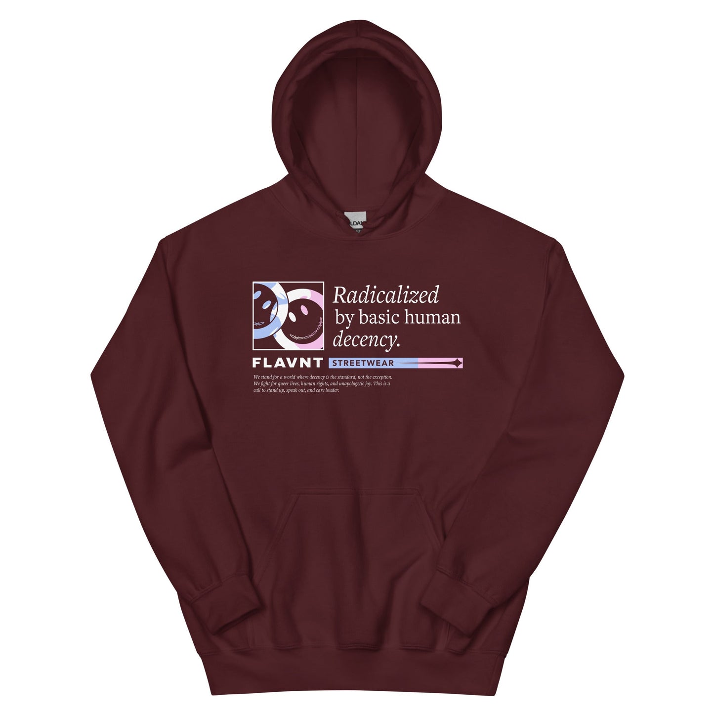 Radicalized by Basic Human Decency Hoodie - FLAVNT