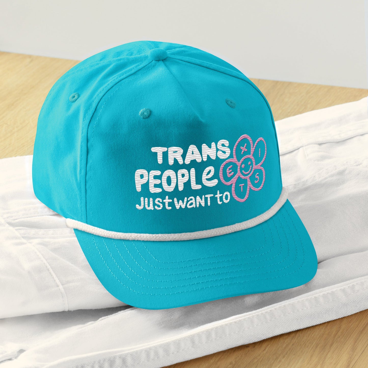 Trans People Just Want to Exist Rope Cap - FLAVNT