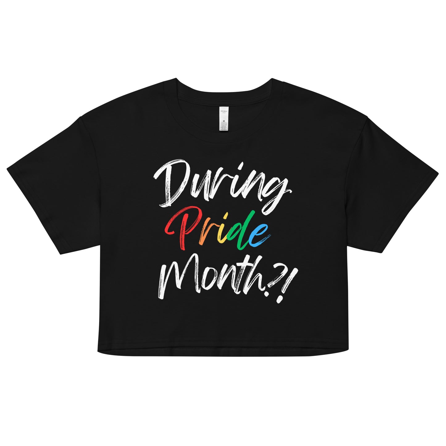 During Pride Month?! Black crop top