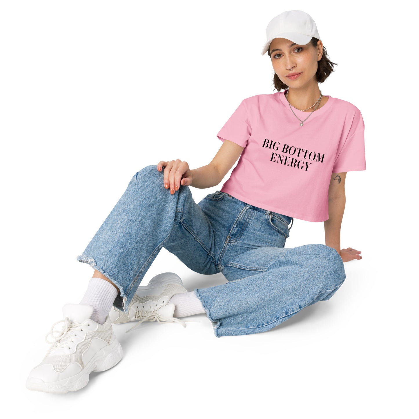 Big Bottom Energy Crop top