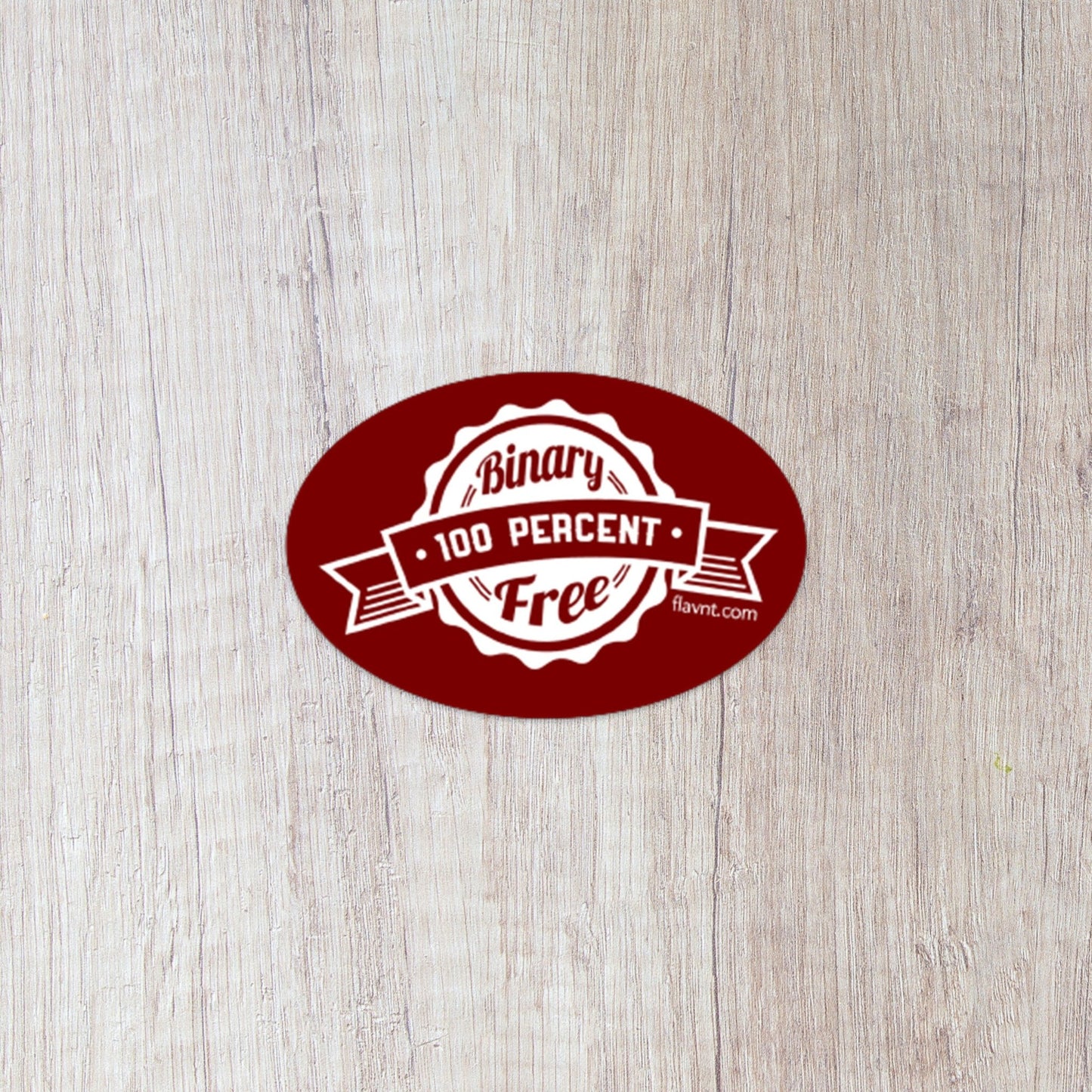 100% Binary Free Sticker - FLAVNT