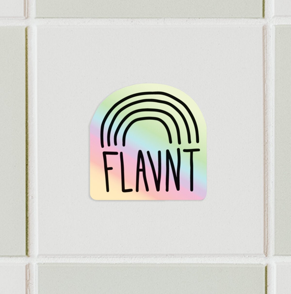 Flavnt Rainbow Holographic Sticker - FLAVNT