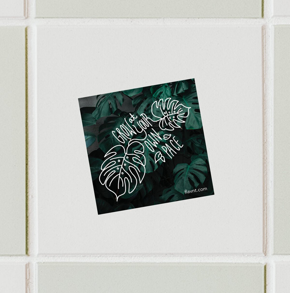 Grow at Your Own Pace Illustrated Sticker - FLAVNT