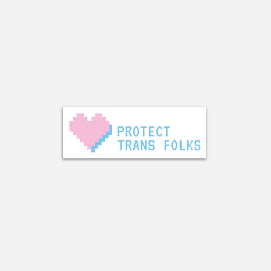 Protect Trans Folks Horizontal Sticker - FLAVNT