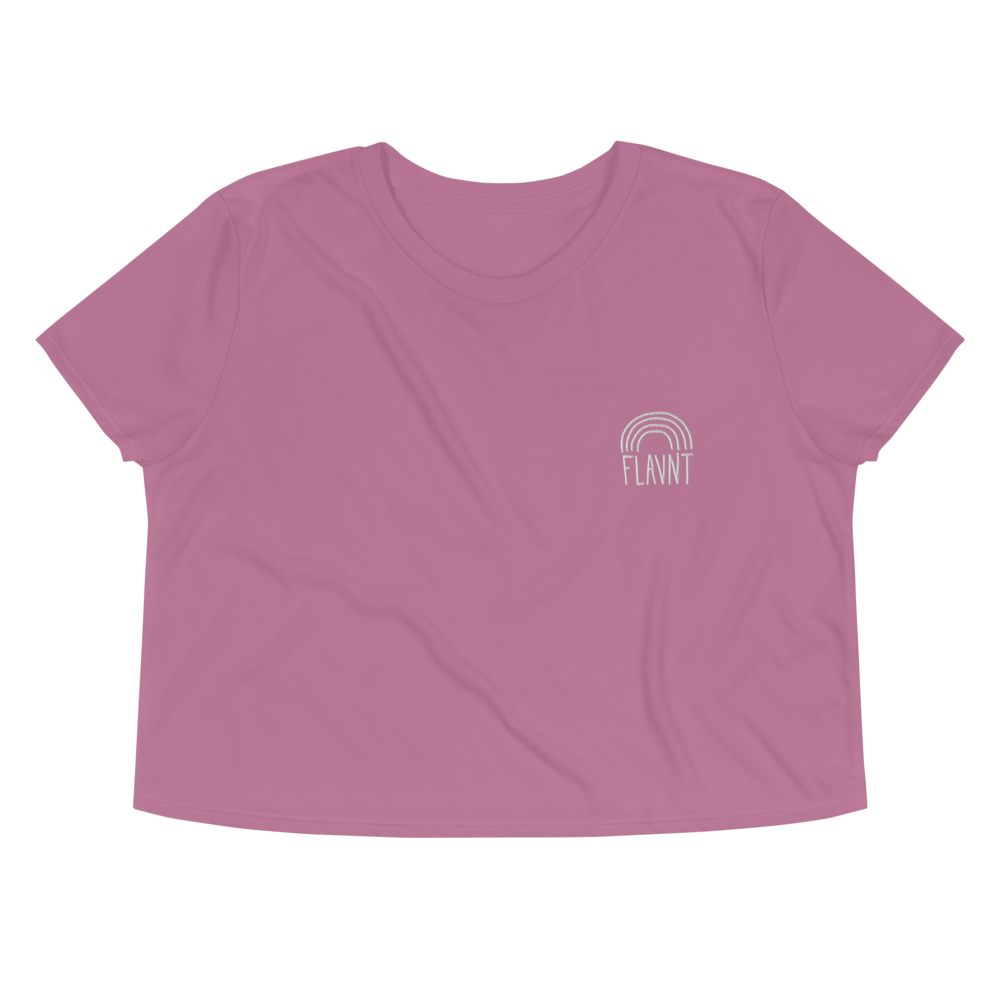 FLAVNT Rainbow Logo Crop Top T-Shirt