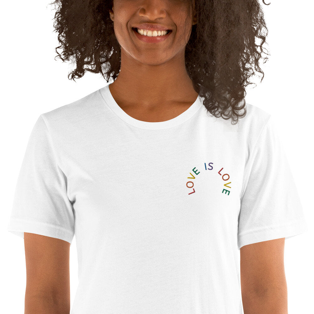Love is Love Embroidered T-Shirt