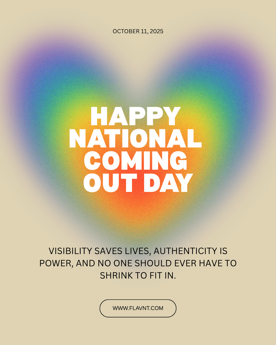 National Coming Out Day: The Power of Being Seen - FLAVNT