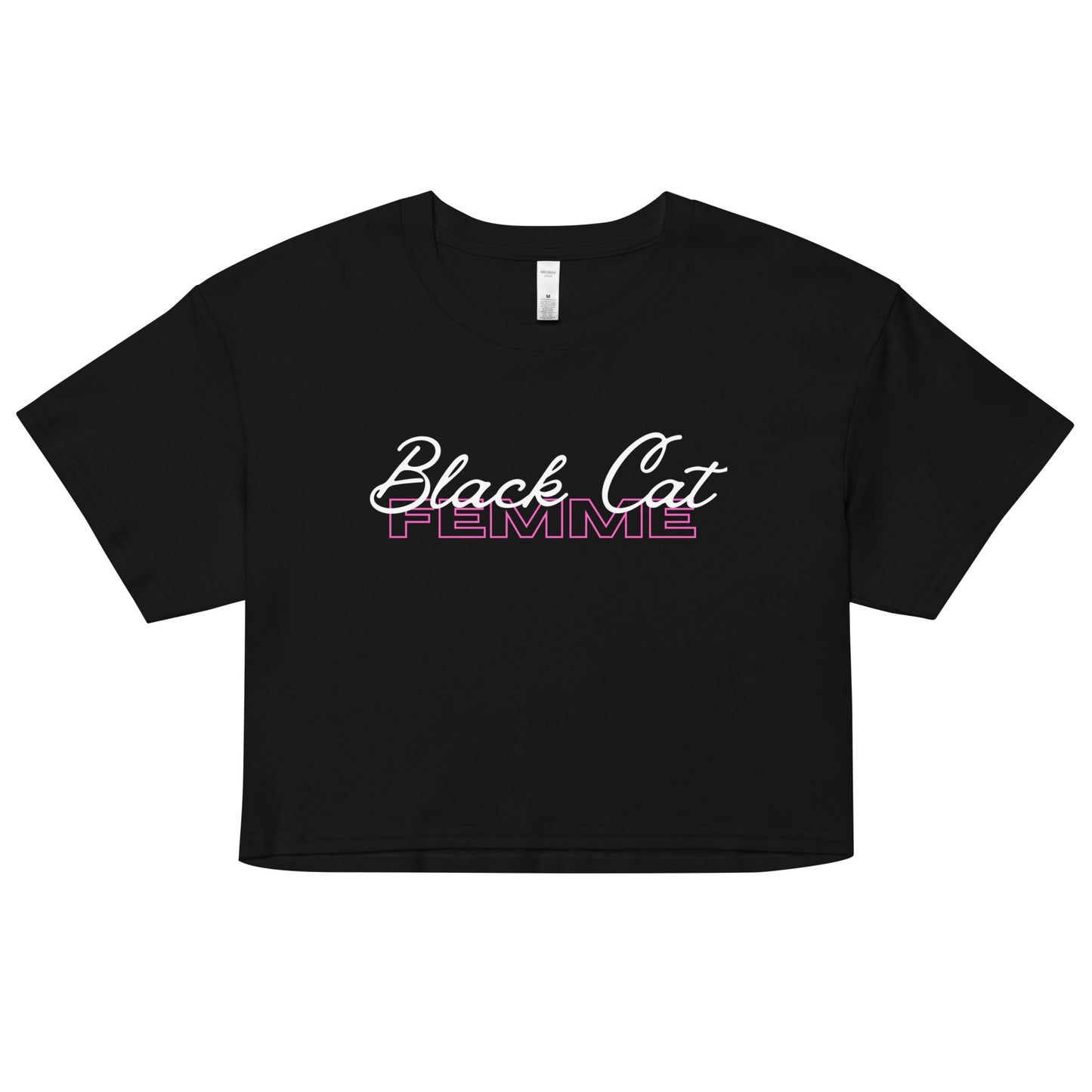 Black Cat Femme crop top - FLAVNT