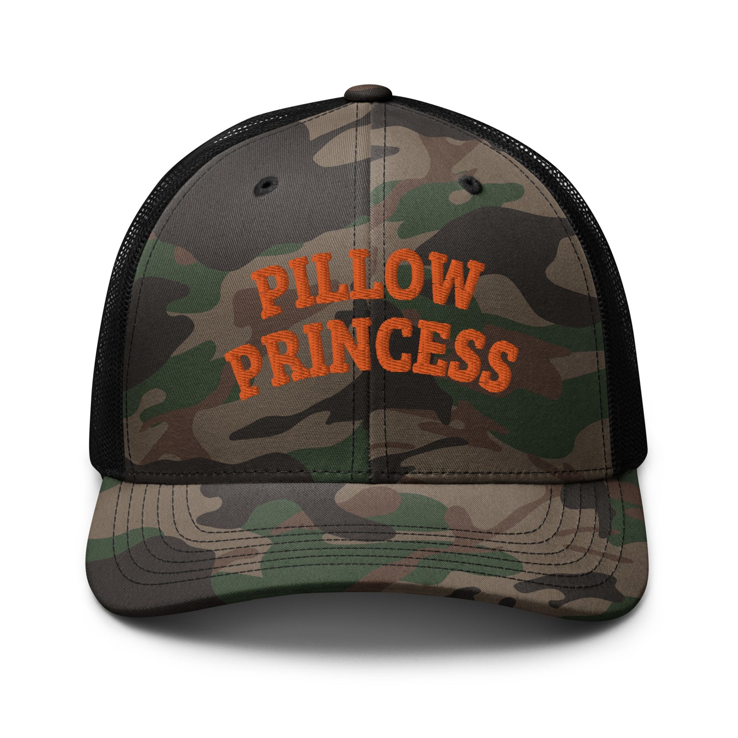 Pillow Princess Camo trucker hat