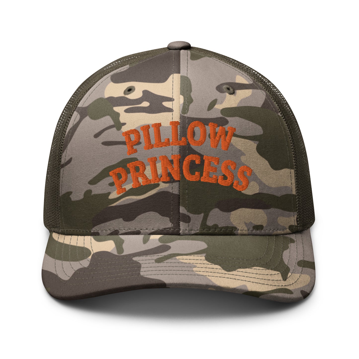 Pillow Princess Camo trucker hat