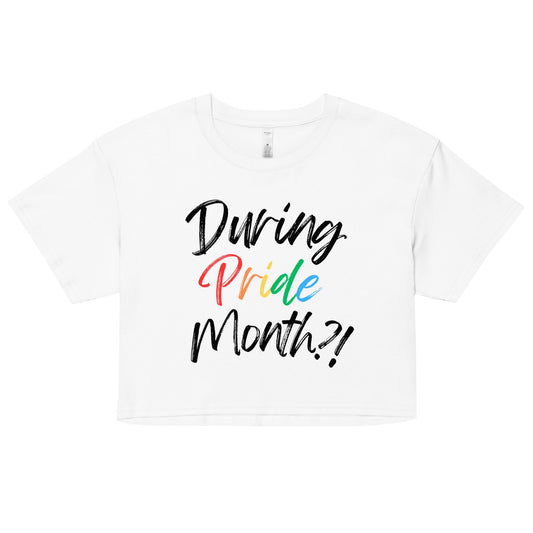 During Pride Month?! White crop top - FLAVNT