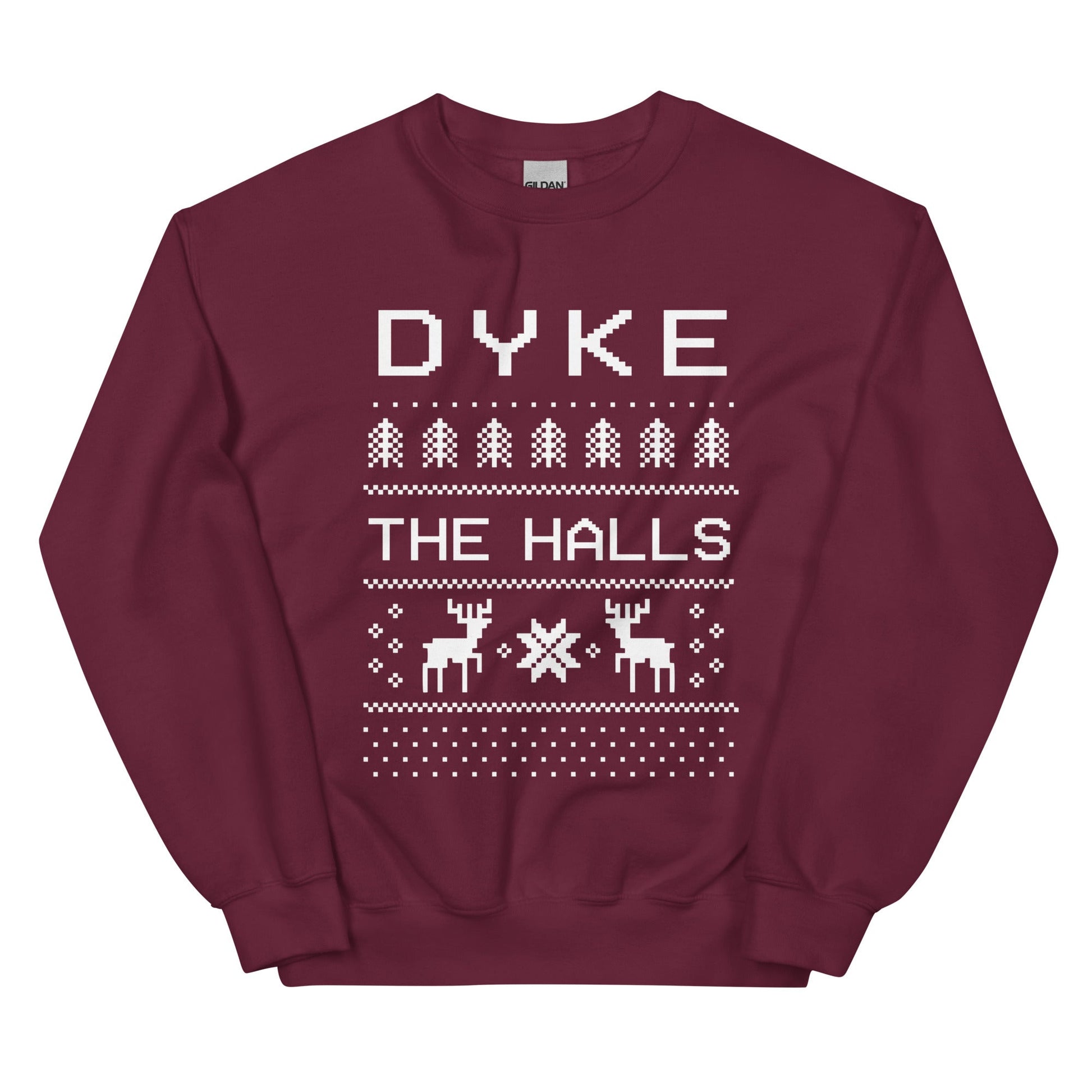Dyke the Halls Crewneck Sweatshirt - FLAVNT