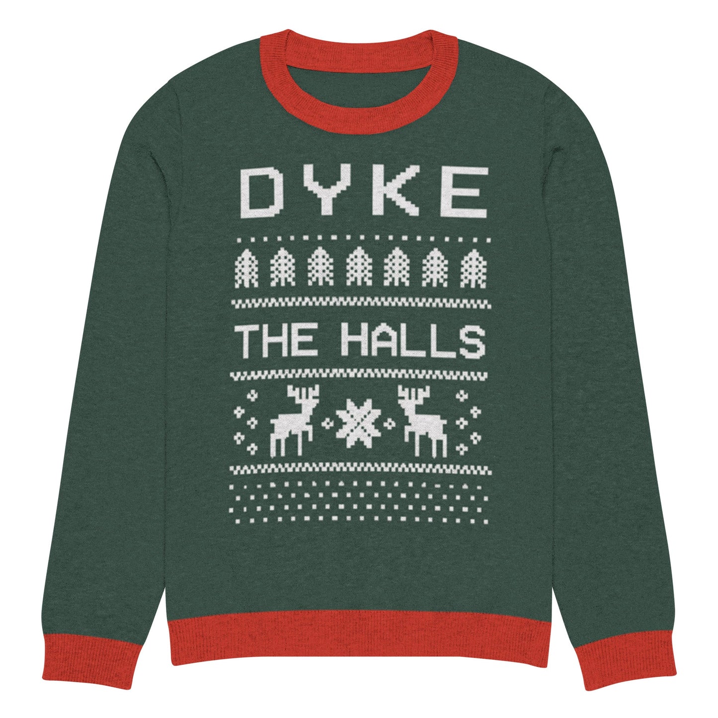 Dyke the Halls Knitted crew neck sweater - FLAVNT