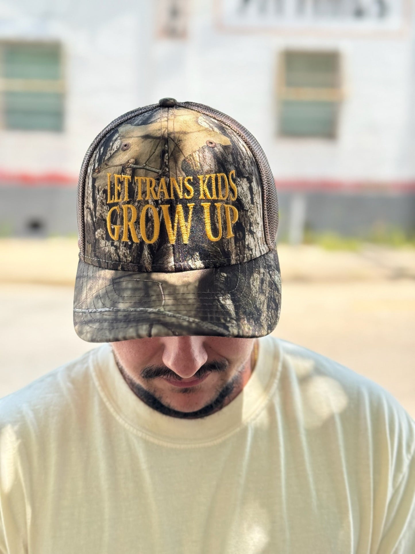 Let Trans Kids Grow Up Camo Hat - FLAVNT