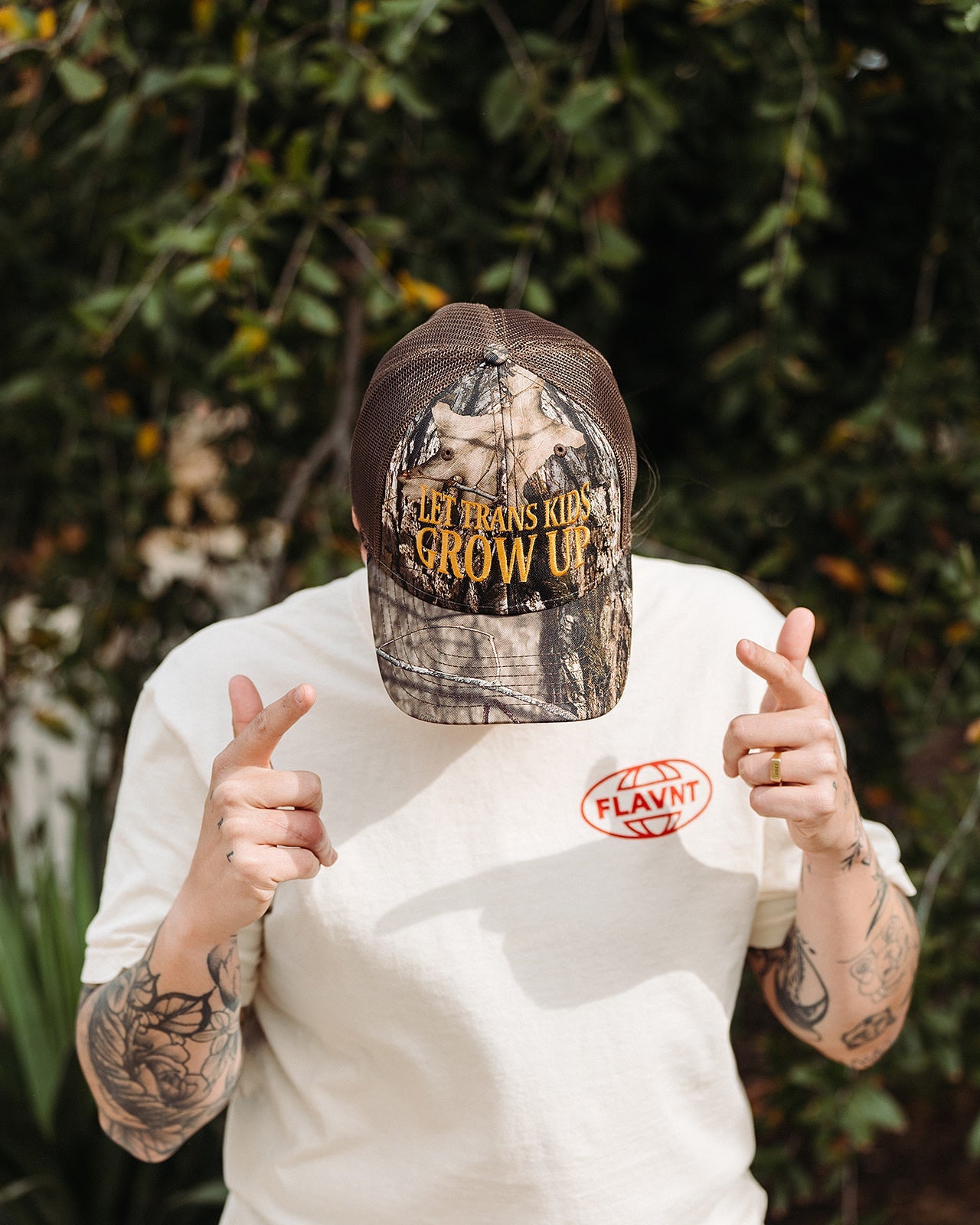 Let Trans Kids Grow Up Camo Hat - FLAVNT