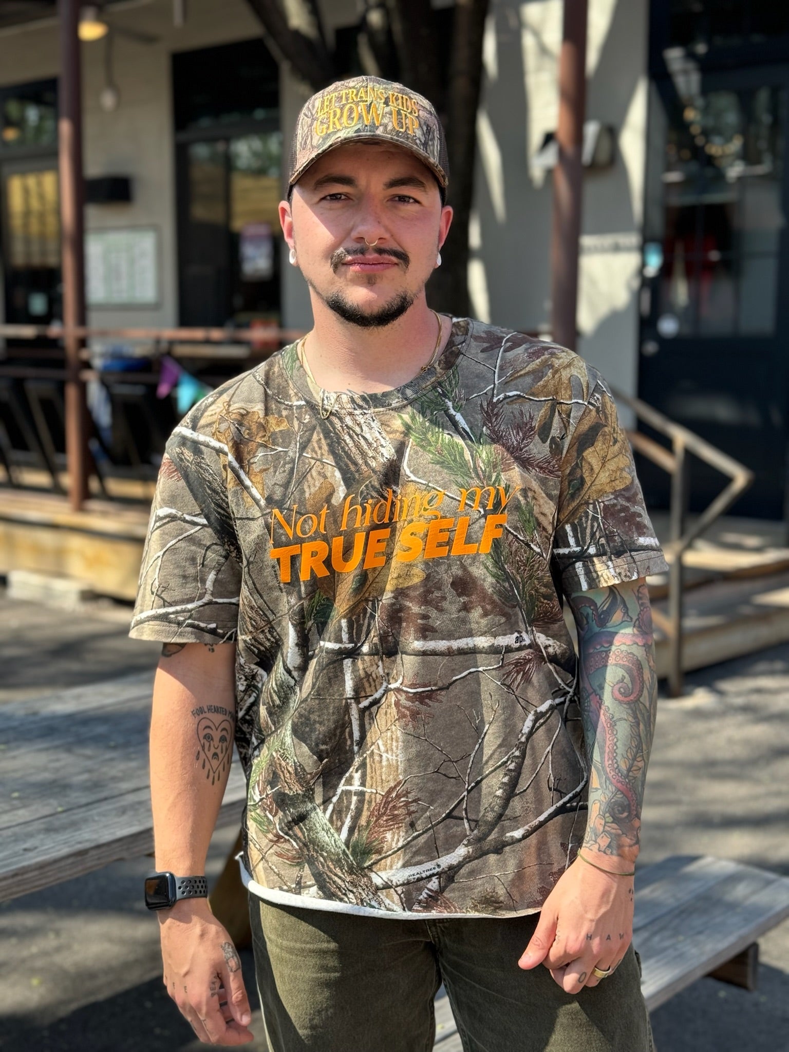Let Trans Kids Grow Up Camo Hat - FLAVNT