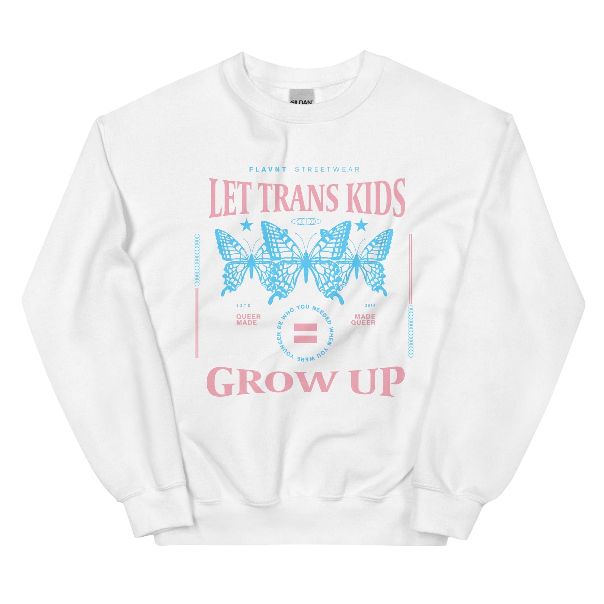 Let Trans Kids Grow Up Crewneck Sweatshirt - FLAVNT