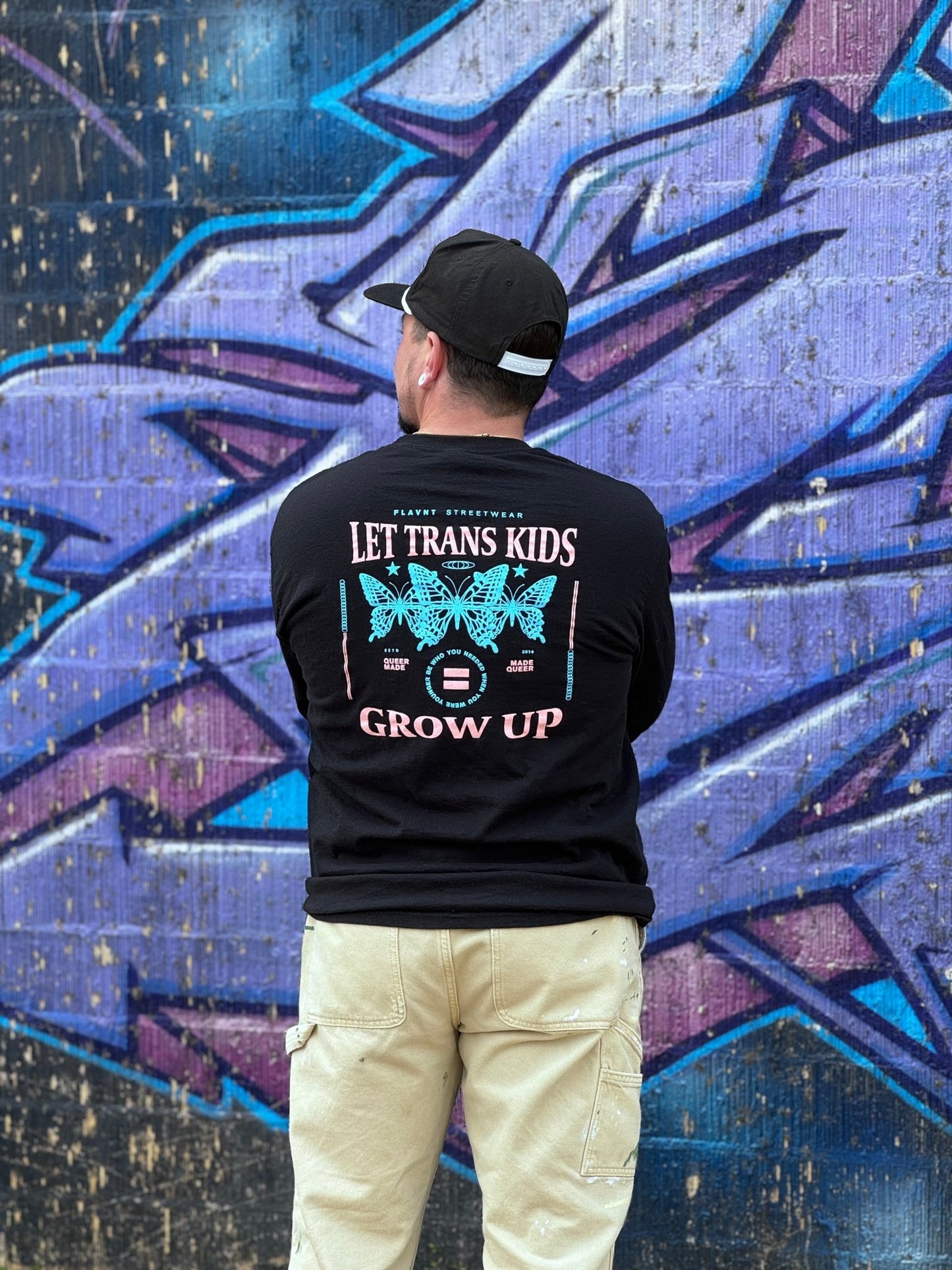 Let Trans Kids Grow Up Long Sleeve Tee - FLAVNT