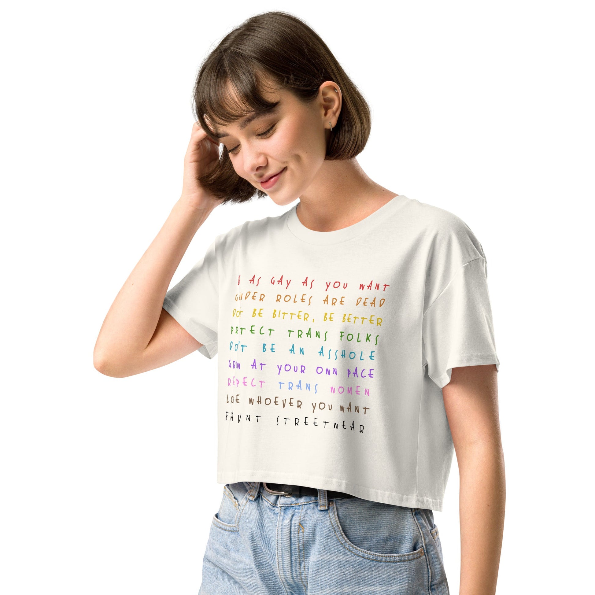 LGBT Mottos crop top - FLAVNT