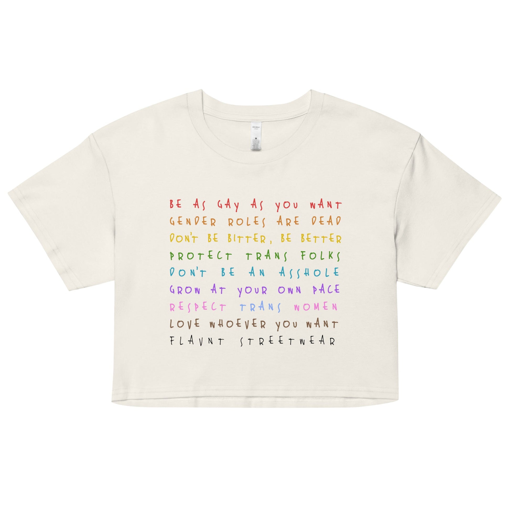 LGBT Mottos crop top - FLAVNT
