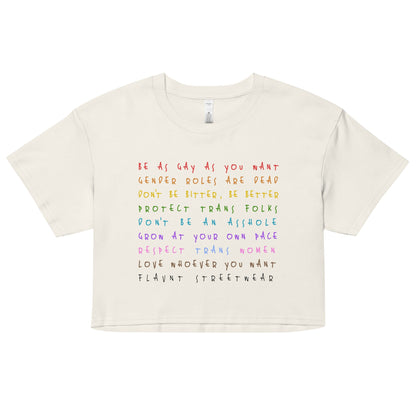 LGBT Mottos crop top - FLAVNT