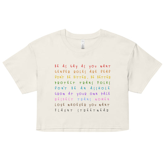 LGBT Mottos crop top - FLAVNT