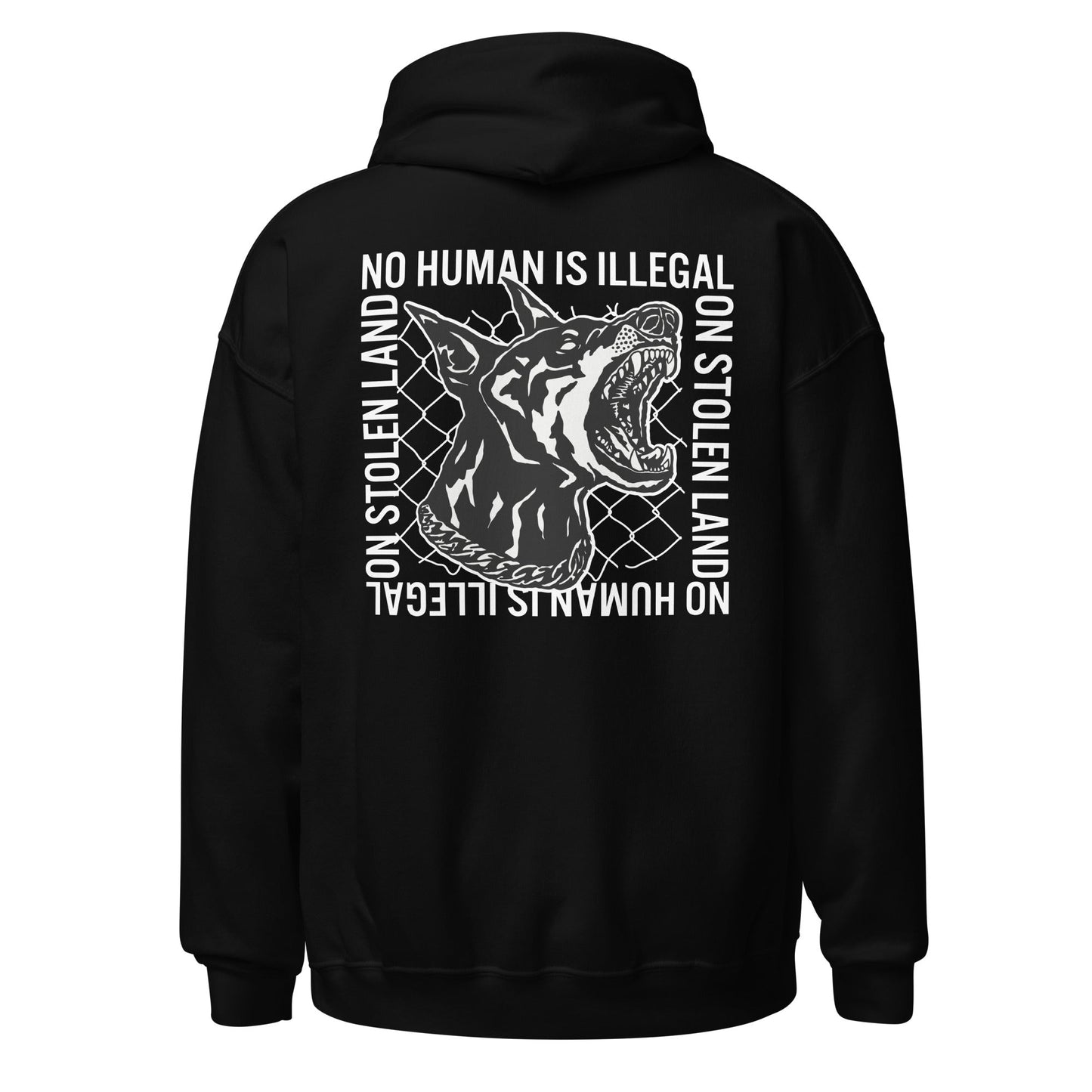 No Human is Illegal Doberman Hoodie - FLAVNT