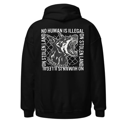 No Human is Illegal Doberman Hoodie - FLAVNT