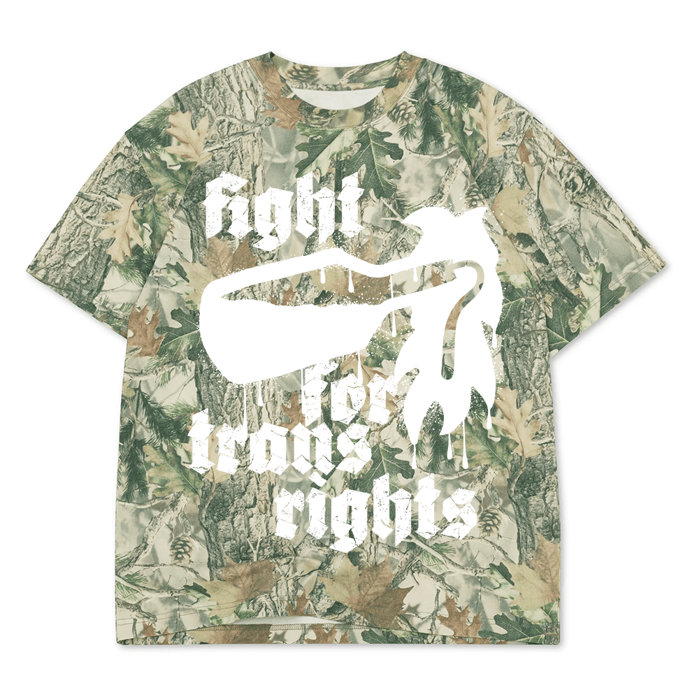 [PRE ORDER] Fight For Trans Rights Camo Tee - FLAVNT