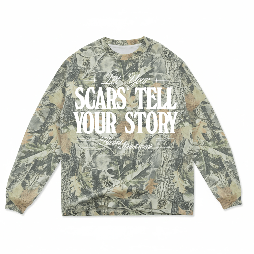 [PRE ORDER] Let Your Scars Tell Your Story Camo Long - Sleeve - FLAVNT
