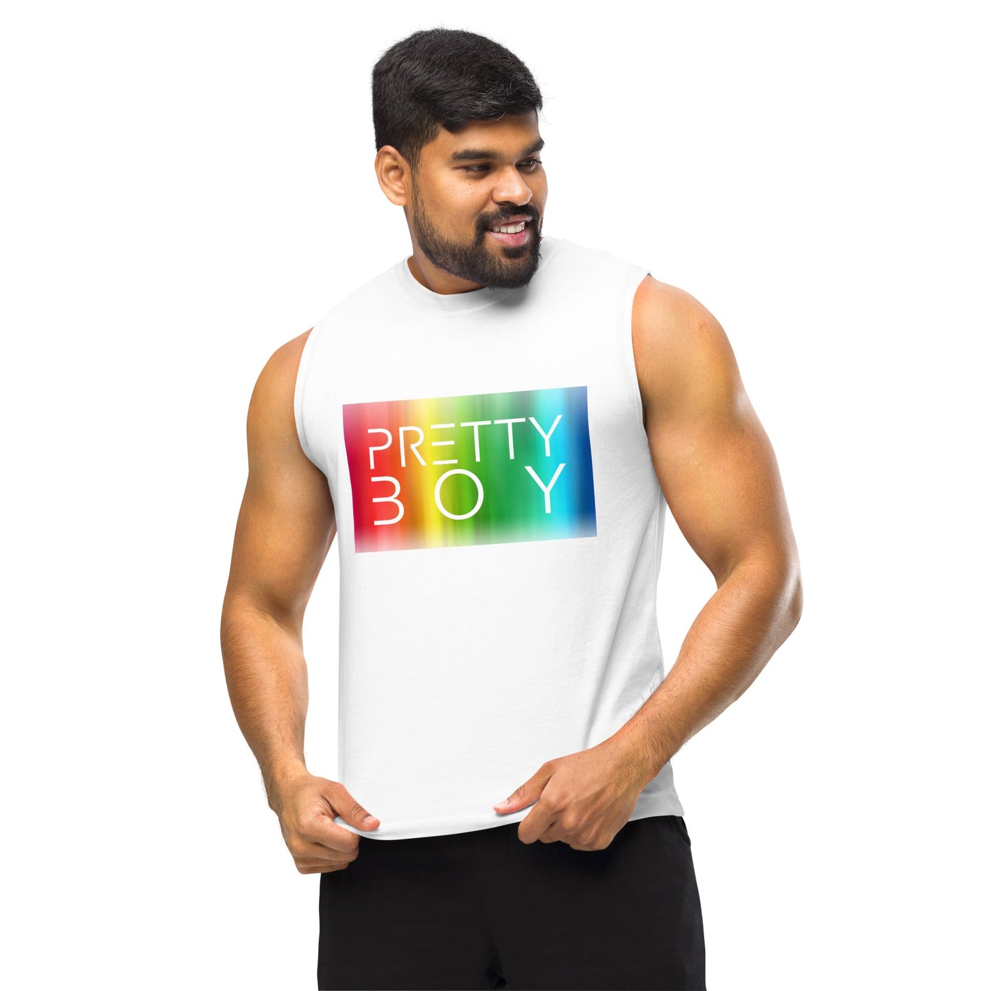 Pretty Boy Rainbow Muscle Shirt - FLAVNT