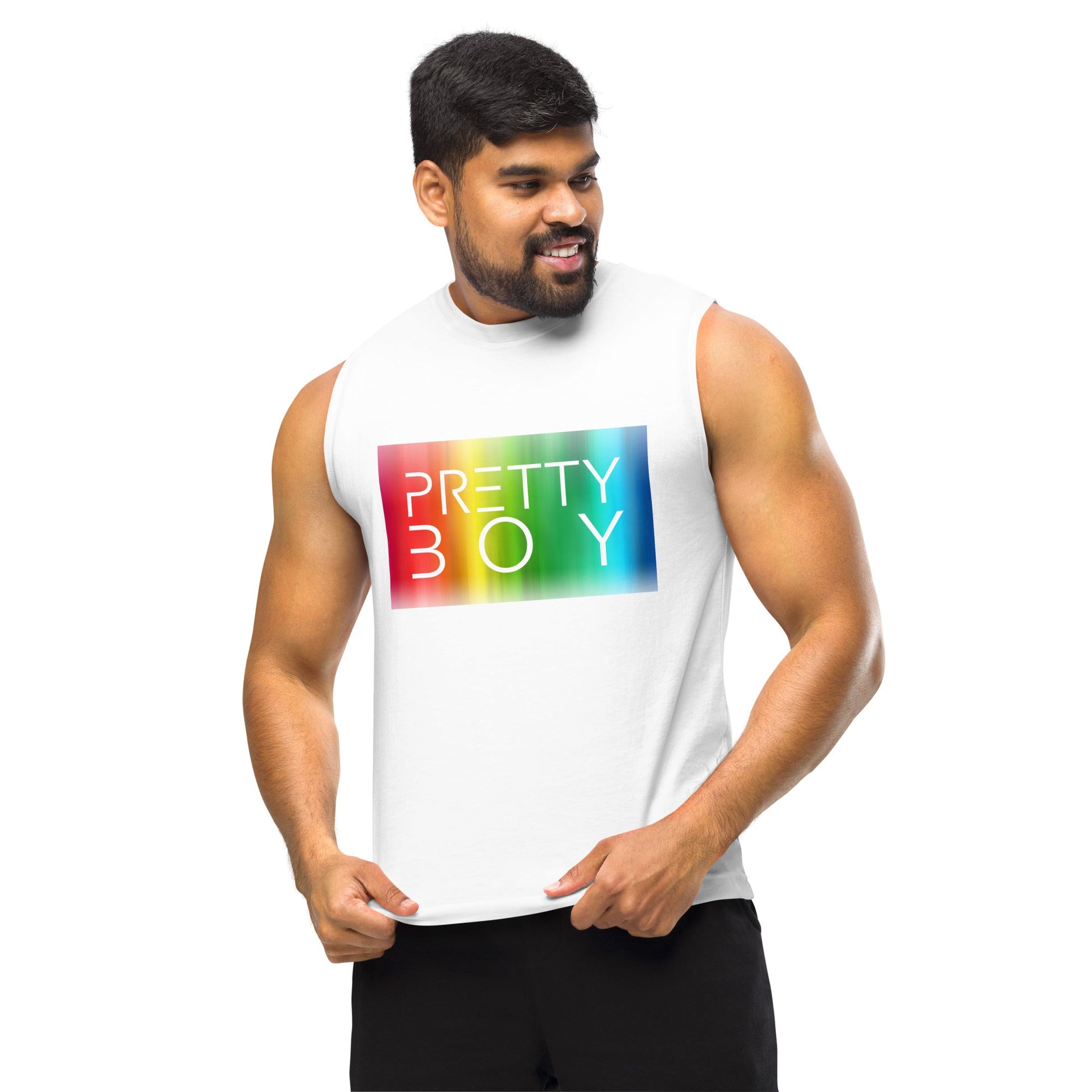 Pretty Boy Rainbow Muscle Shirt - FLAVNT