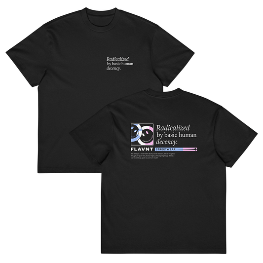 Radicalized by Basic Human Decency Box Tee - FLAVNT