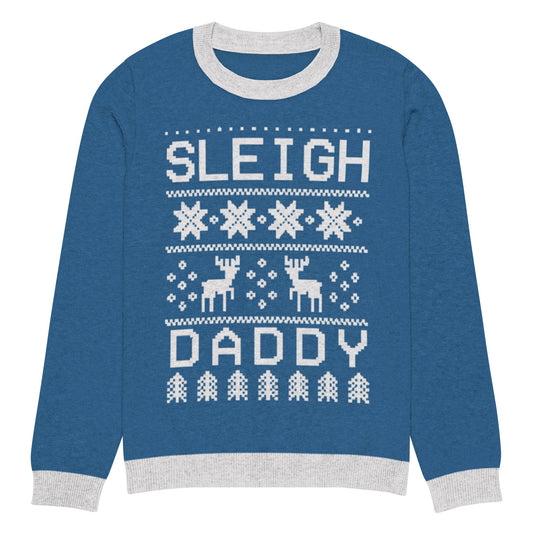 Sleigh Daddy Knitted crew neck sweater - FLAVNT