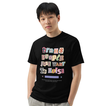 Trans People Just Want to Exist Boxy Front Print Tee - FLAVNT