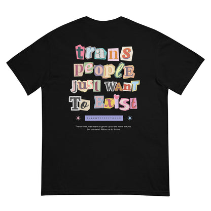 Trans People Just Want to Exist T-Shirt - FLAVNT