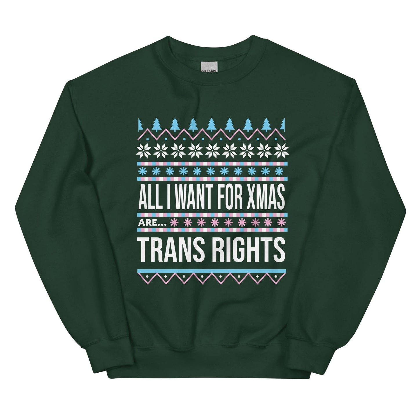 Trans Rights Christmas Sweatshirt - FLAVNT
