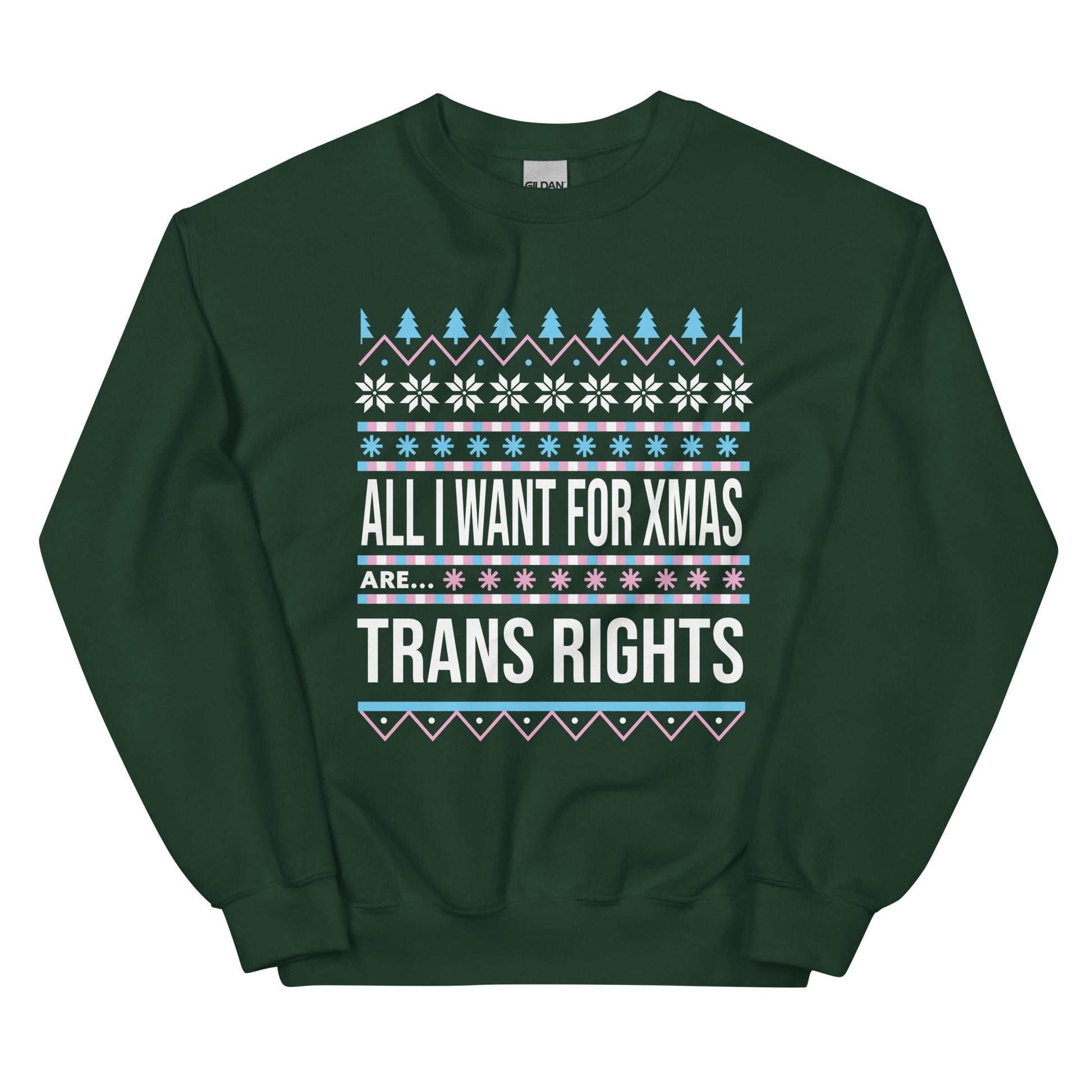 Trans Rights Christmas Sweatshirt - FLAVNT